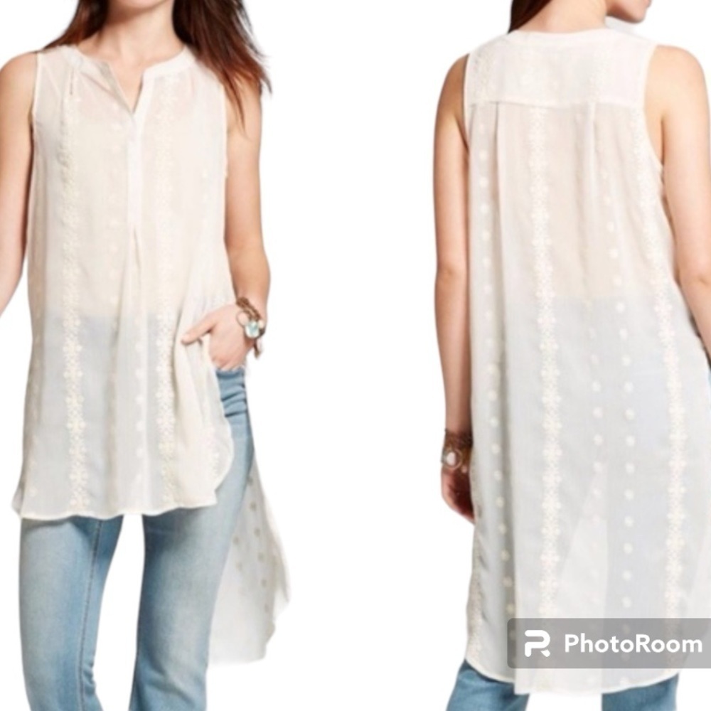 ~ Knox Rose Lace Sleeveless Top Tunic Sz S